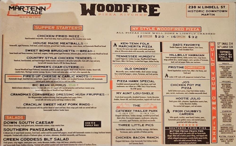 Woodfire Pizza Kitchen Grandma's Cornbread Dressing Hush Fruppies